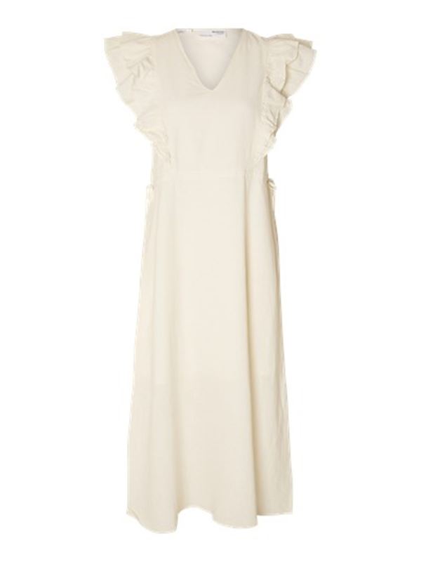 Klänningar - Slfhillie ankle linen dress – Snow white