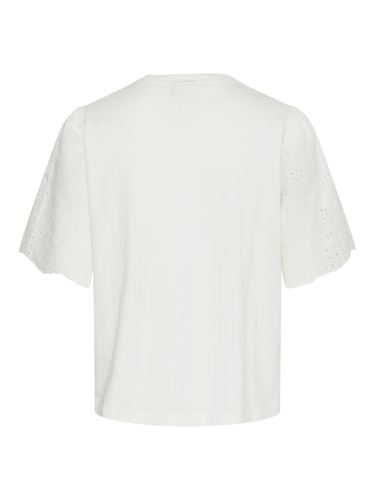 Toppar - Yaslex Top W Emb Sleeves – Star White
