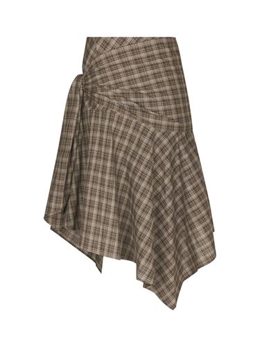 Kjolar - Sabella check skirt – Brown check