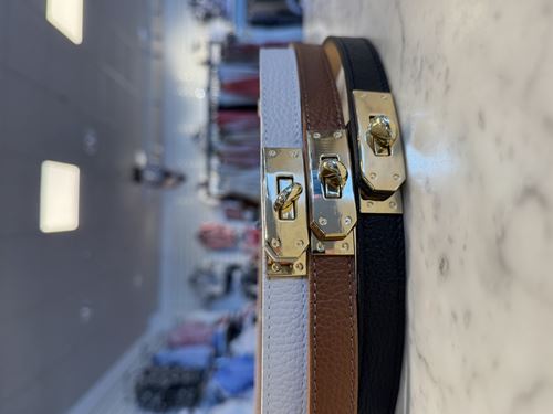 Accessoarer - Belt with turn lock – Beige