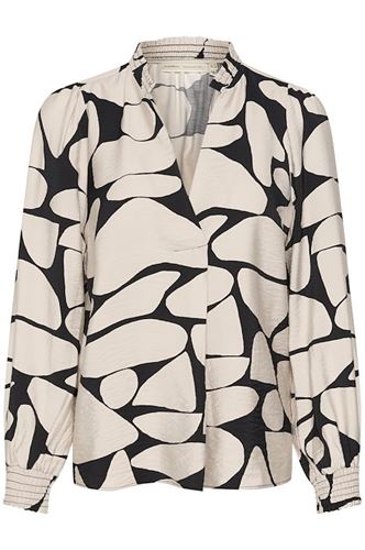 Blusar/Skjortor - MettaIW blouse – black/beige
