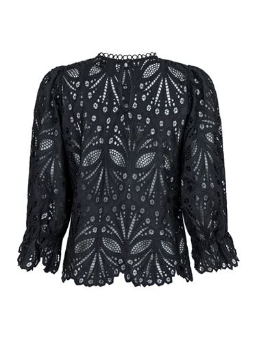 Blusar/Skjortor - Adela embroidery blouse – Black