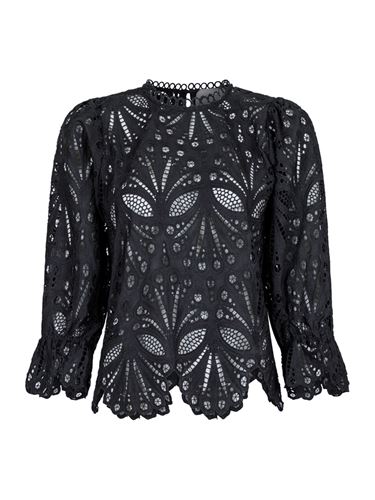 Blusar/Skjortor - Adela embroidery blouse – Black
