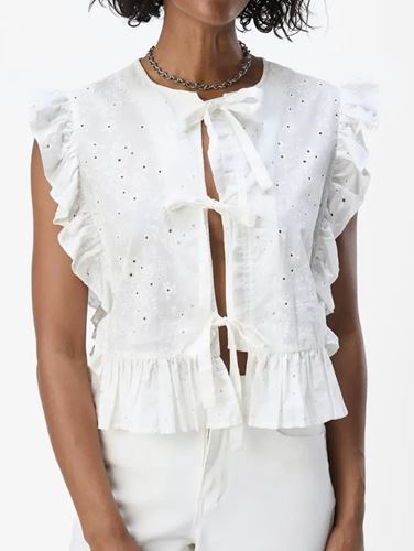 Blusar/skjortor - Objcilie top – Cloud Dancer
