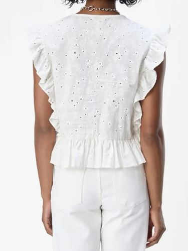 Blusar/skjortor - Objcilie top – Cloud Dancer