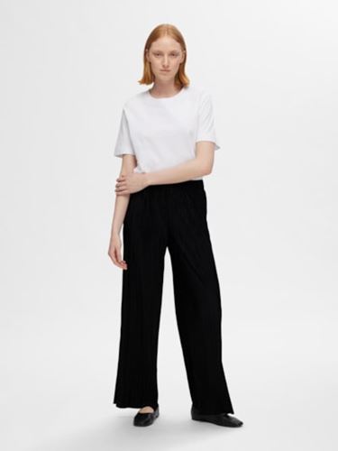Byxor - Slfrya ellie plisse pant – Black