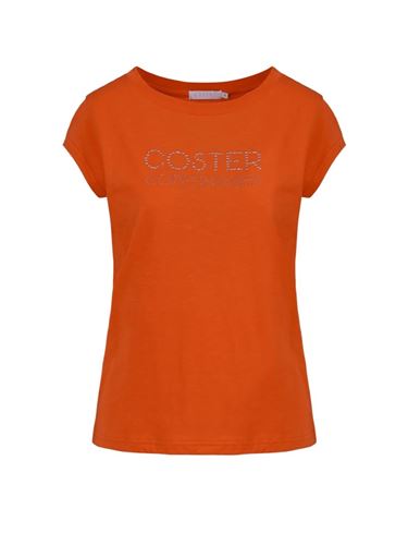 Tröjor/Koftor - T-shirt with coster logo in studs cap sleeve – mandarin