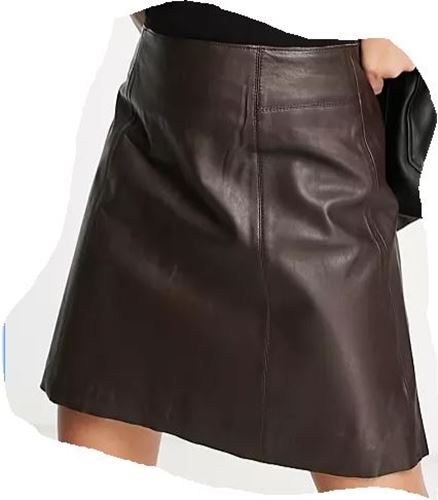 Kjolar - Slfibi mw leather skirt – java
