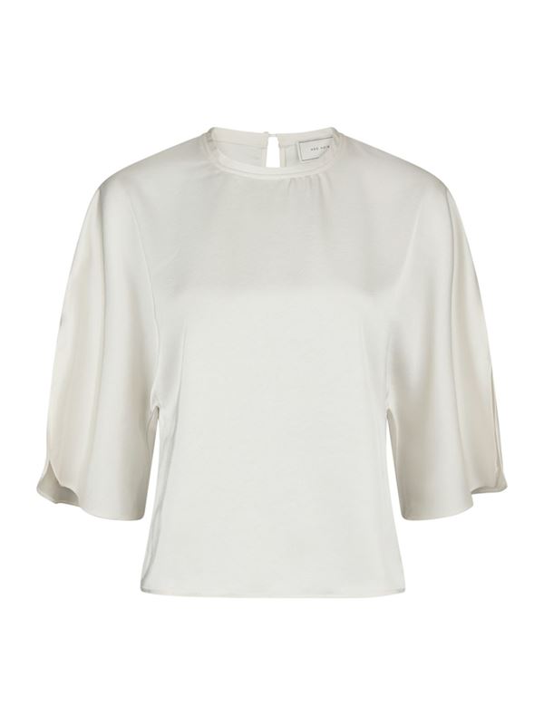 Blusar/Skjortor - Liora heavy sateen blouse – Pearl