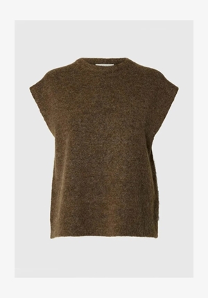 Tröjor/Koftor - Slwlulu knit vest – Dachshund/melange Tröjor/Koftor - Slwlulu knit vest – Dachshund/melange