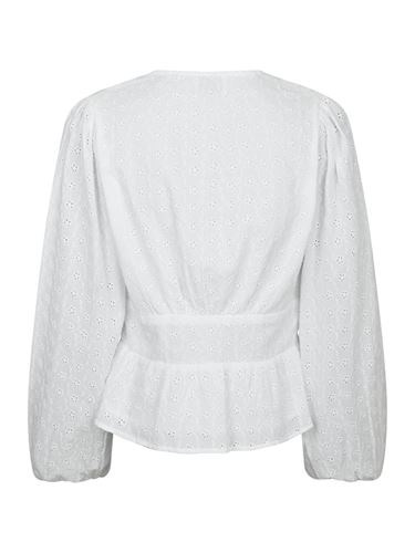 Blusar/Skjortor - Neroni embroidery blouse – White