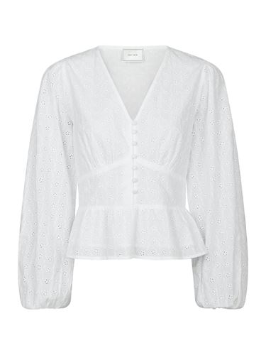 Blusar/Skjortor - Neroni embroidery blouse – White