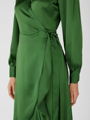 Klänningar - Objsateen Wrap Dress A Fair – Lush Meadow