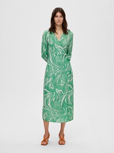 Klänningar/Tunikor - Slfsirine midi wrap dress – Absinthe Green