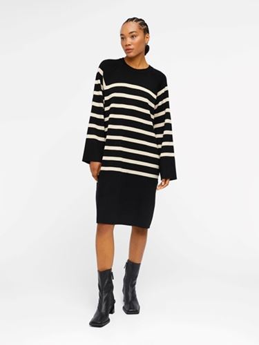 Klänningar/Tunikor - Objester knit dress – black/sandshell