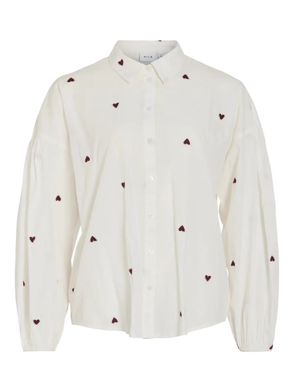 Blusar/Skjortor - Vistef Shirt – Optical Snow/Heart Embr