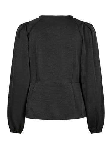 Blusar - Istana heavy sateen blouse – black