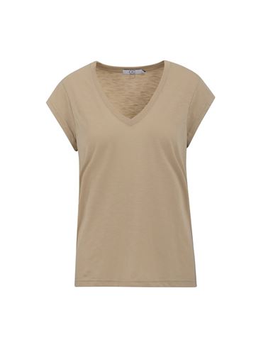 Toppar - CC Heart basic v-neck t-shirt – Golden sand