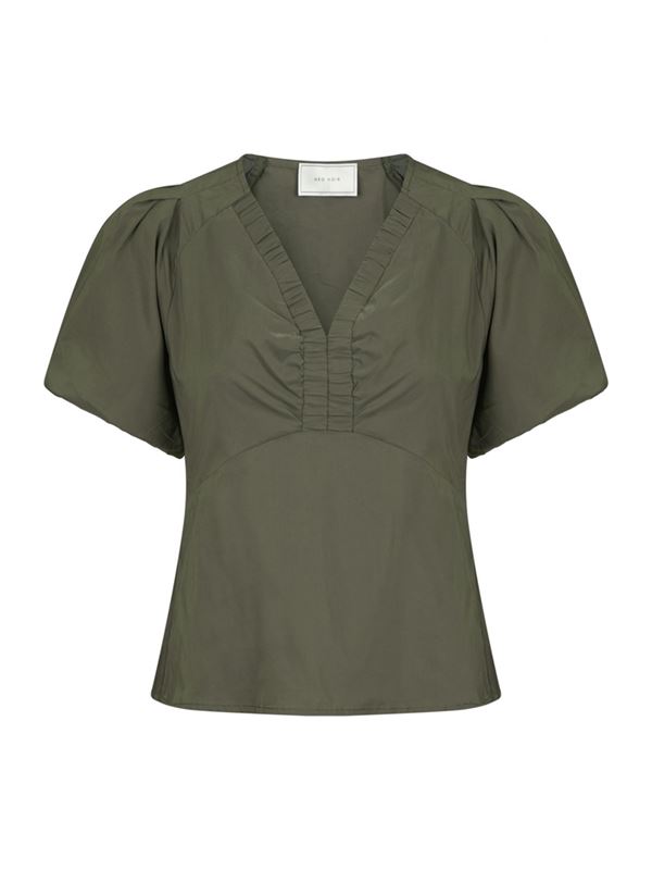 Blusar/Skjortor - Irina Poplin Blouse – Army