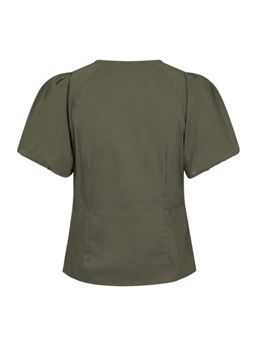 Blusar/Skjortor - Irina Poplin Blouse – Army
