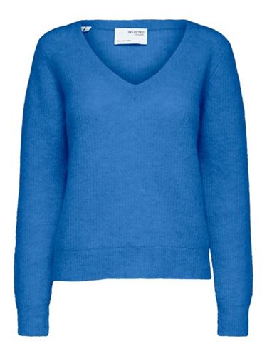 Tröjor&Koftor - Slfivi umbra knit v-neck – ultramarine