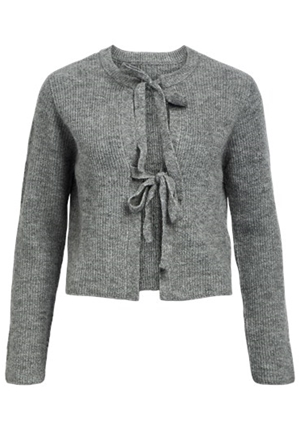 Tröjor/Koftor - Objparvi knit cardigan – Medium grey