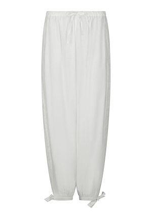 Byxor - Elyse s voile balloon pants – White