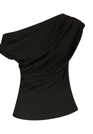 Toppar - Mabelle drapy top – Black