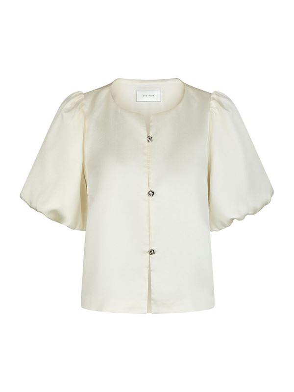 Blusar/skjortor - Aisa dull satin blouse – Ivory