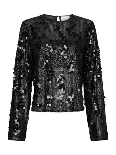 Blusar/Skjortor - Blake sequins blouse – Black