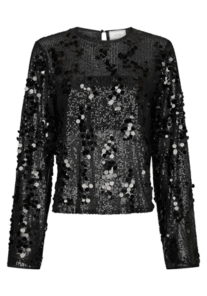Blusar/Skjortor - Blake sequins blouse – Black