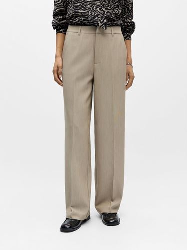 Byxor - Objsigrid casual pant – Desert taupe