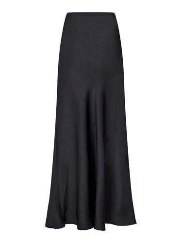 Kjolar - Vicky heavy sateen skirt – Black