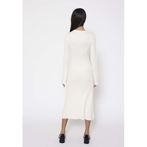 Klänningar - Sherry flared knit dress – Off white