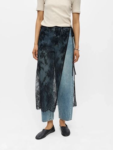 Kjolar - Objlira Lace Scarf Long Skirt – Back
