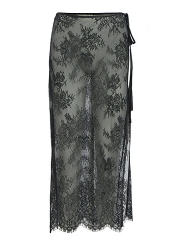 Kjolar - Objlira Lace Scarf Long Skirt – Back