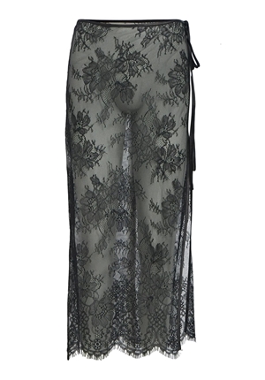 Kjolar - Objlira Lace Scarf Long Skirt – Back Kjolar - Objlira Lace Scarf Long Skirt – Back