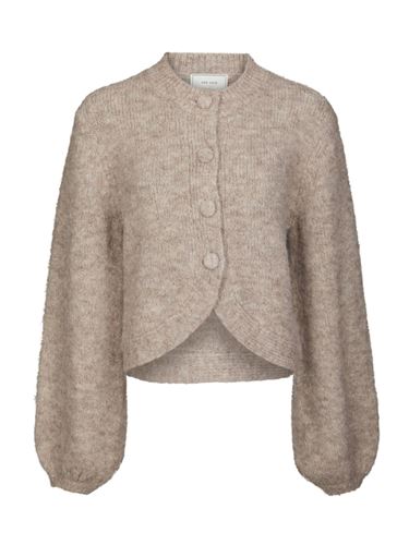 Tröjor/Koftor - Gio Fluffy Knit Cardigan – Beige Melange