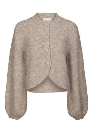 Tröjor/Koftor - Gio Fluffy Knit Cardigan – Beige Melange Tröjor/Koftor - Gio Fluffy Knit Cardigan – Beige Melange