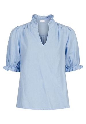 Blusar/Skjortor - Odesa linen blouse – light blue