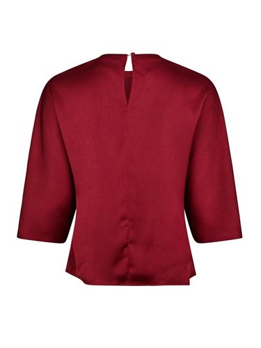 Blusar/Skjortor - Liora heavy sateen blouse – Dark red