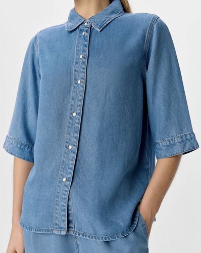 Blusar/skjortor - Objframe denim top – Light blue denim