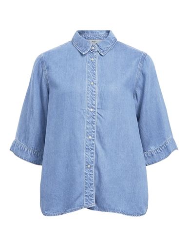 Blusar/skjortor - Objframe denim top – Light blue denim