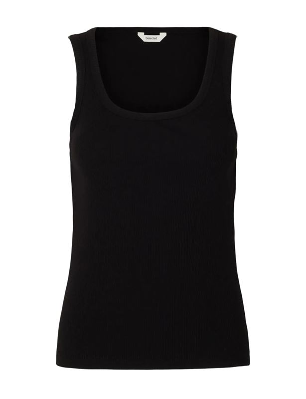 Toppar - Slfanna U-neck Tank Top – Black