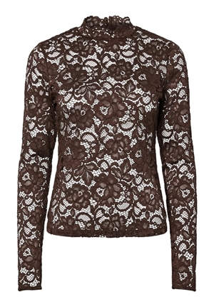 Toppar - Yaslacey lace top – Chocolate brown Toppar - Yaslacey lace top – Chocolate brown