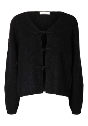 Tröjor/Koftor - Slwlulu ls duffle knit cardigan – Black Tröjor/Koftor - Slwlulu ls duffle knit cardigan – Black