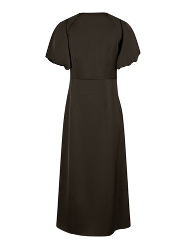 Klänningar/tunikor - Illana heavy saten dress – Dark brown