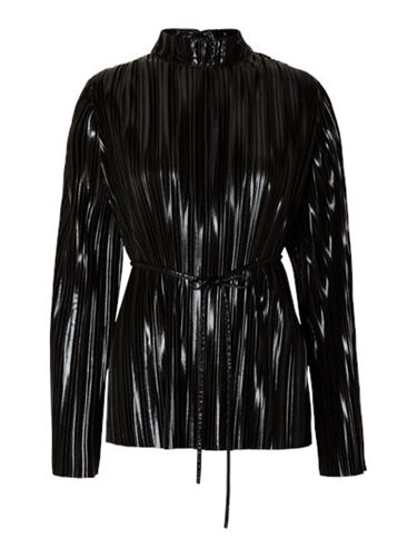 Blusar/Skjortor - Slfnaline high neck plisse top – Black