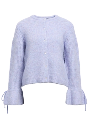 Tröjor/Koftor - Objsalika knit cardigan – Baby lavender/melange