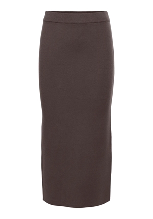 Kjolar - Objreynard knit skirt – Seal Brown